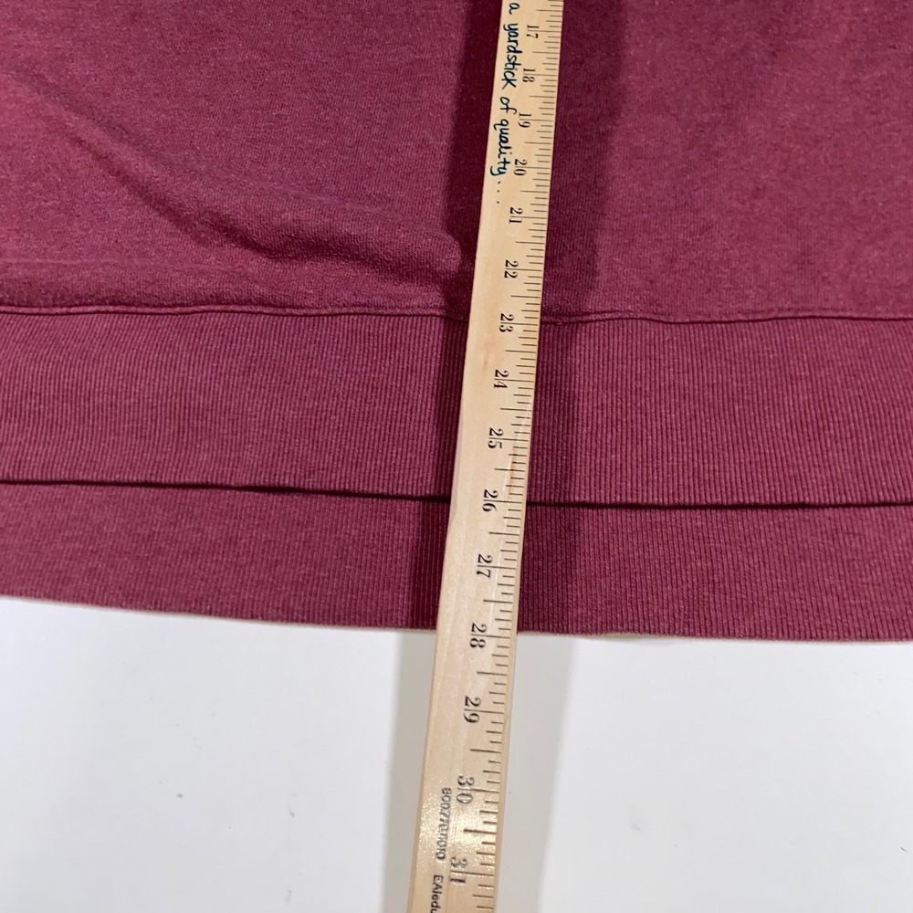Time and Tru Womens XXL Burgundy Heather Long Sleeve Crew Neck Sweatshirt Q223 - Picture 4 of 7
